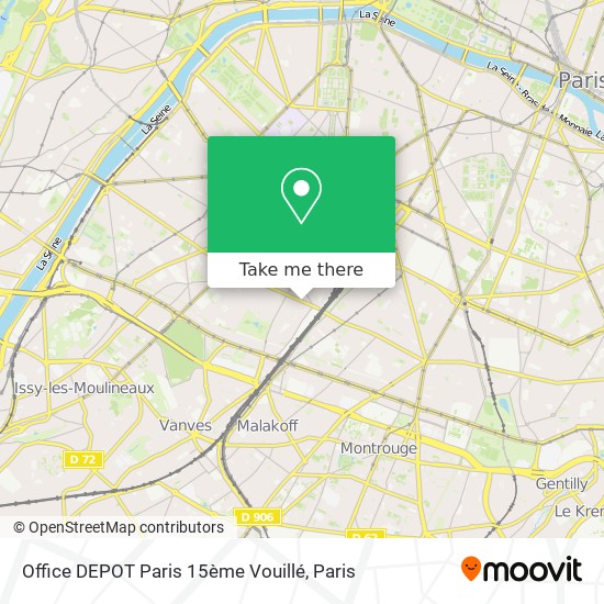 Office DEPOT Paris 15ème Vouillé map