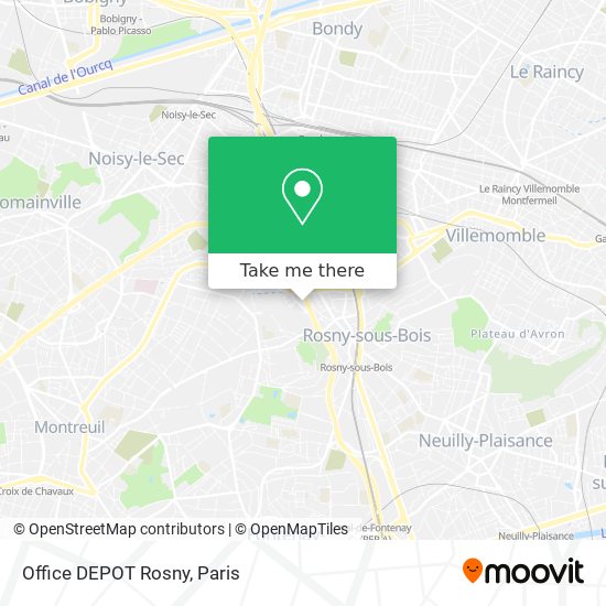 Office DEPOT Rosny map