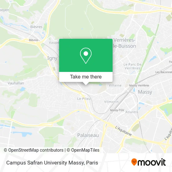 Campus Safran University Massy map