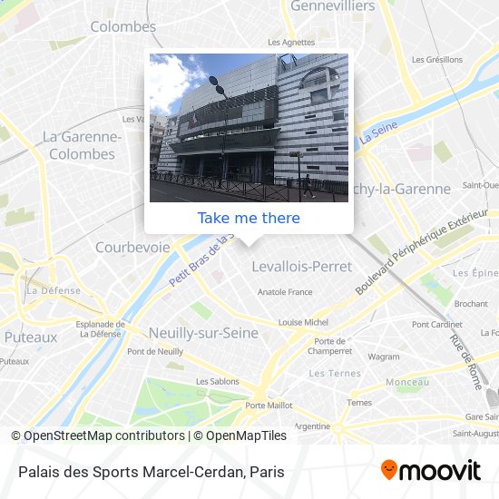 Mapa Palais des Sports Marcel-Cerdan