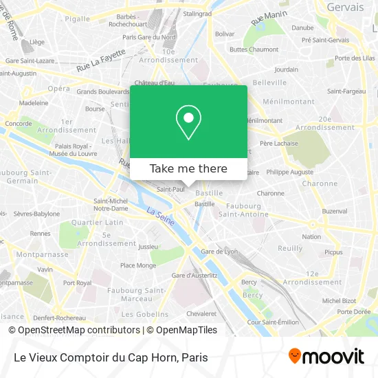 Le Vieux Comptoir du Cap Horn map