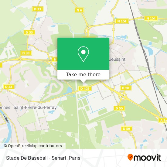Stade De Baseball - Senart map