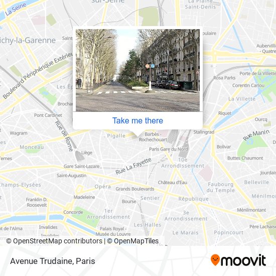 Mapa Avenue Trudaine