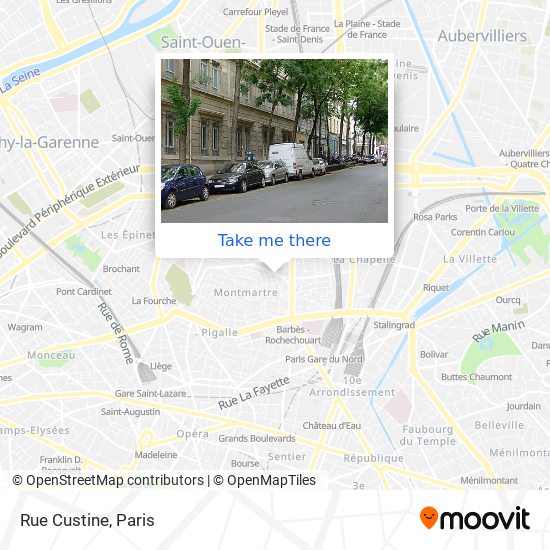 Rue Custine map
