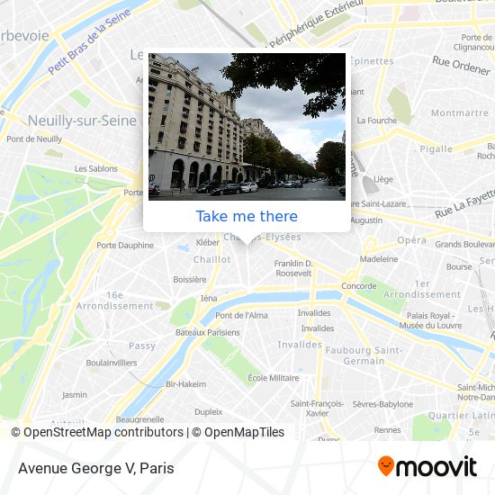 Mapa Avenue George V