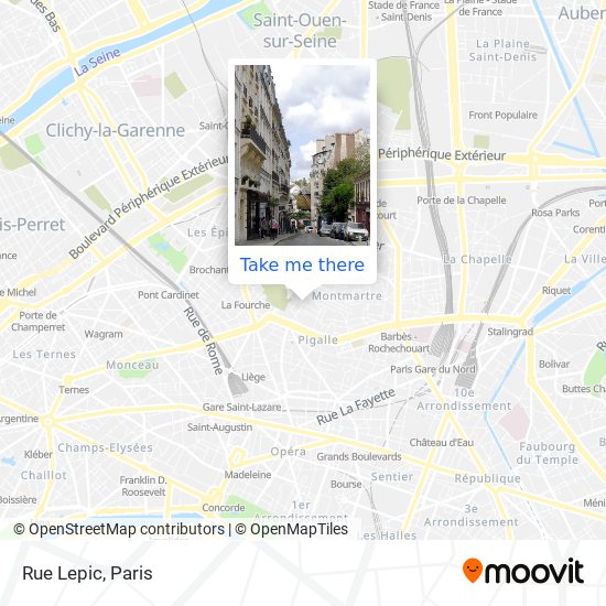 Rue Lepic map