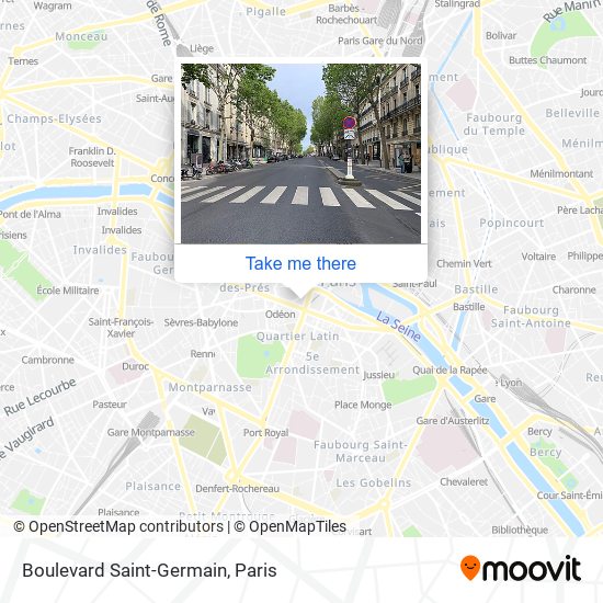 Boulevard Saint-Germain map
