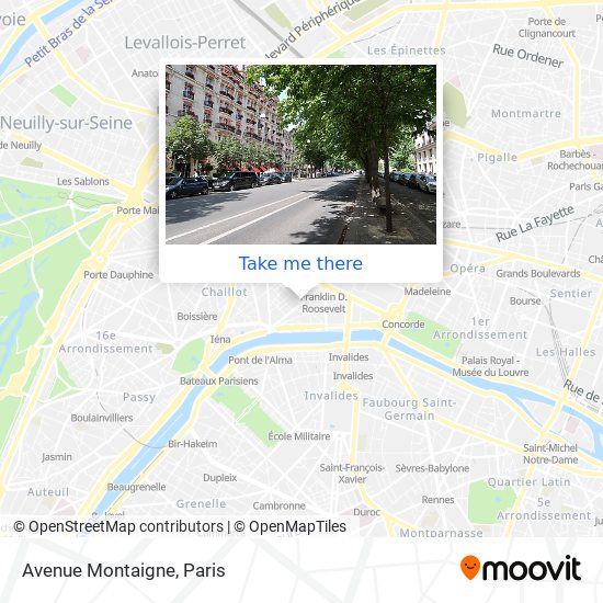 Mapa Avenue Montaigne