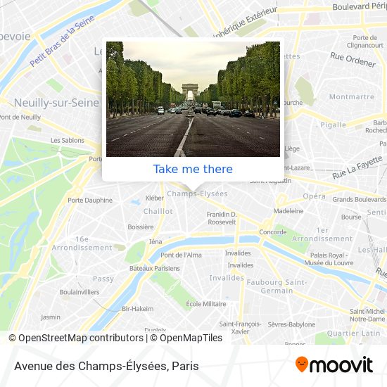 Mapa Avenue des Champs-Élysées