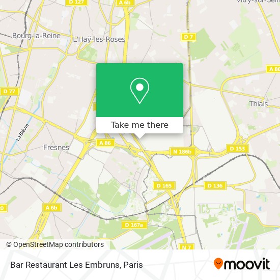 Bar Restaurant Les Embruns map