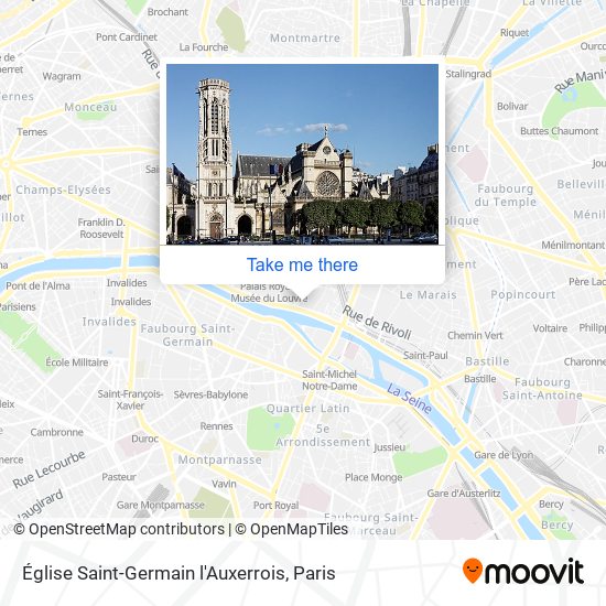 Mapa Église Saint-Germain l'Auxerrois