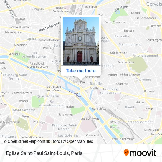 Mapa Église Saint-Paul Saint-Louis