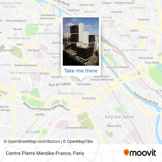 Mapa Centre Pierre Mendès-France