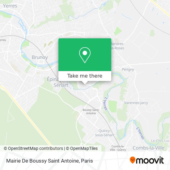 Mapa Mairie De Boussy Saint Antoine