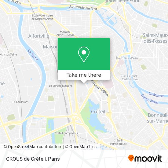 CROUS de Créteil map