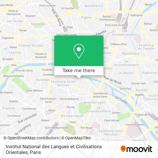 Institut National des Langues et Civilisations Orientales map