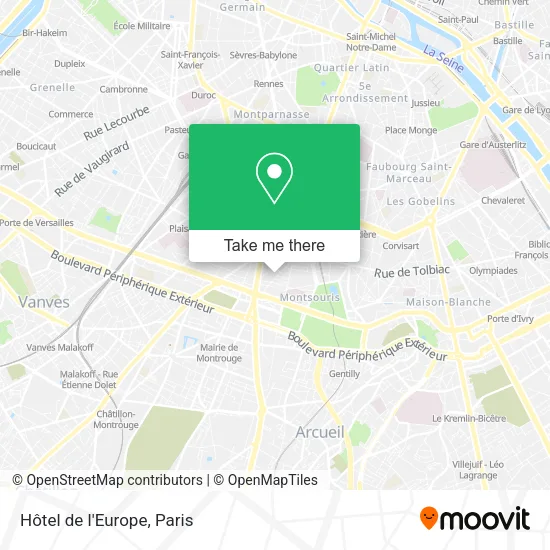 Hôtel de l'Europe map