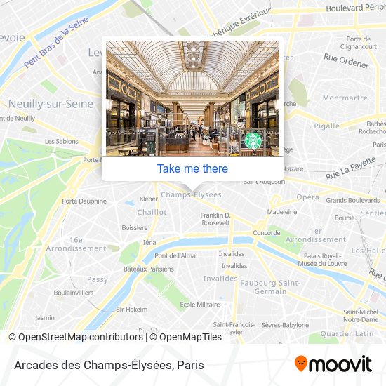 Mapa Arcades des Champs-Élysées