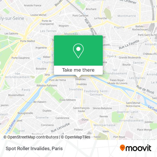 Mapa Spot Roller Invalides