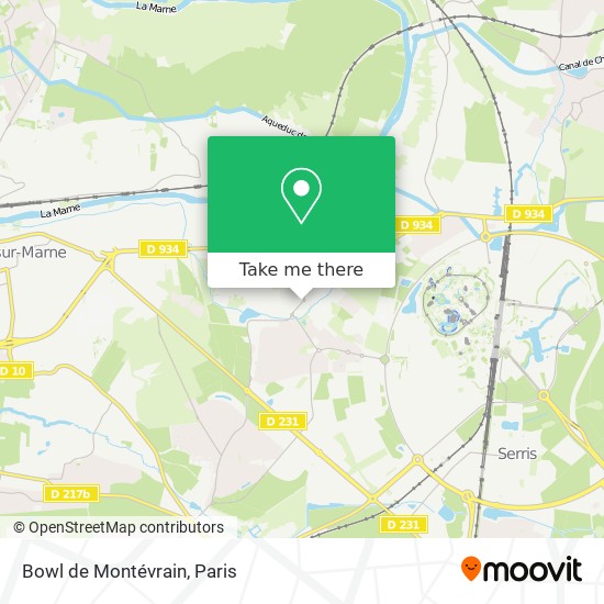 Mapa Bowl de Montévrain