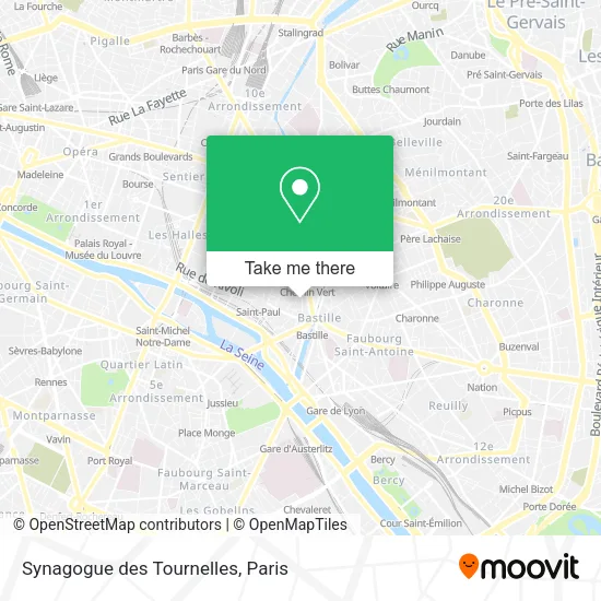 Mapa Synagogue des Tournelles