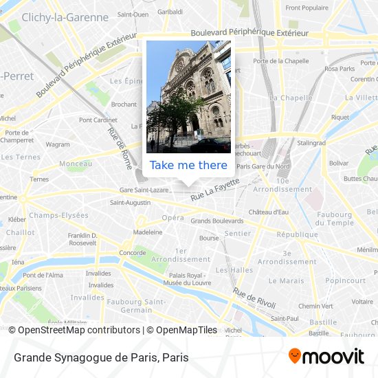 Grande Synagogue de Paris map