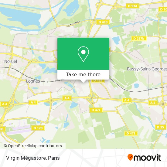 Virgin Mégastore map