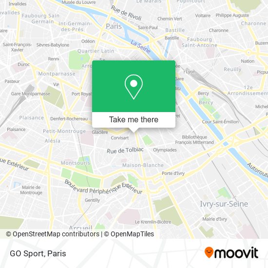 GO Sport map