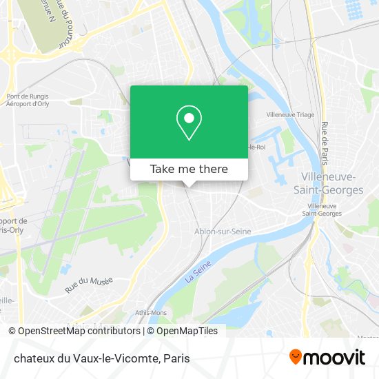 chateux du Vaux-le-Vicomte map