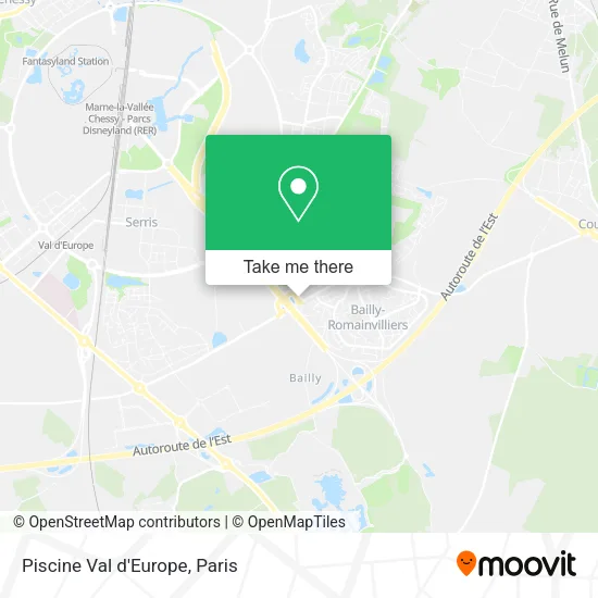 Piscine Val d'Europe map