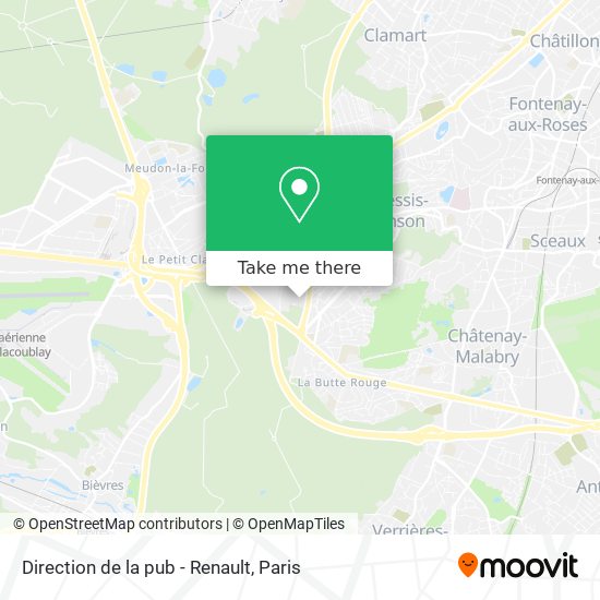 Mapa Direction de la pub - Renault
