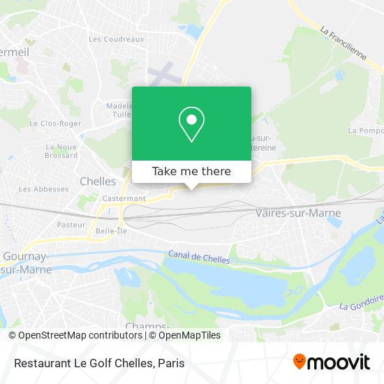 Restaurant Le Golf Chelles map