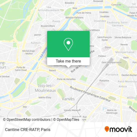 Cantine CRE-RATP map