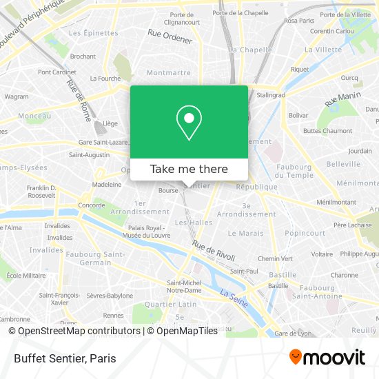 Buffet Sentier map