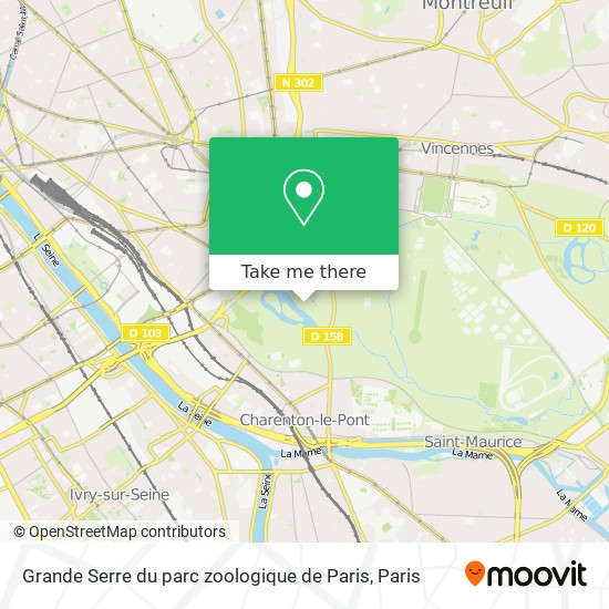Mapa Grande Serre du parc zoologique de Paris