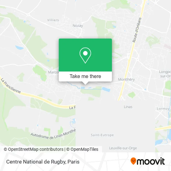 Centre National de Rugby map