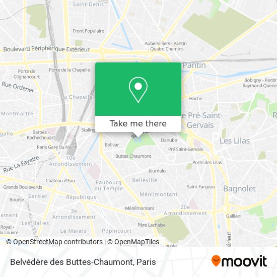 Belvédère des Buttes-Chaumont map