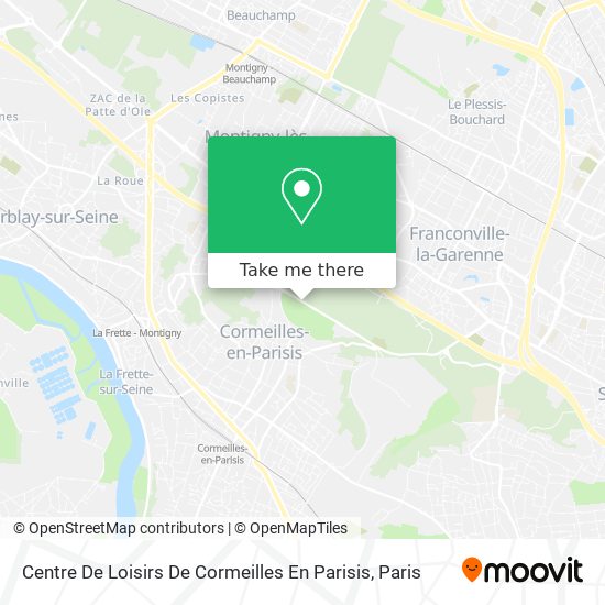 Mapa Centre De Loisirs De Cormeilles En Parisis