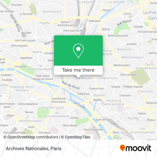 Archives Nationales map