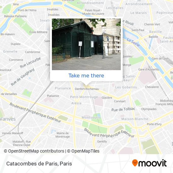 Mapa Catacombes de Paris