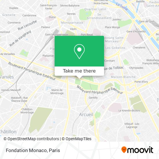 Fondation Monaco map