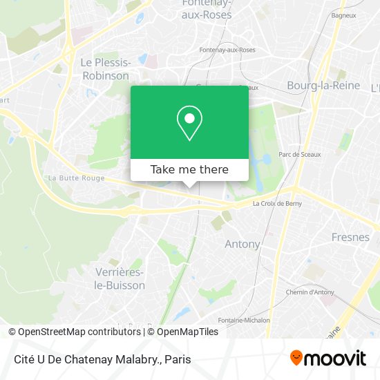 Mapa Cité U De Chatenay Malabry.