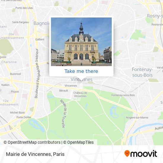 Mapa Mairie de Vincennes