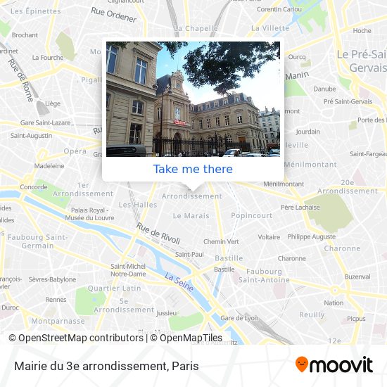 Mapa Mairie du 3e arrondissement