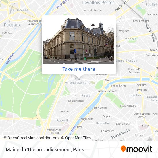 Mairie du 16e arrondissement map