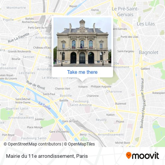 Mapa Mairie du 11e arrondissement