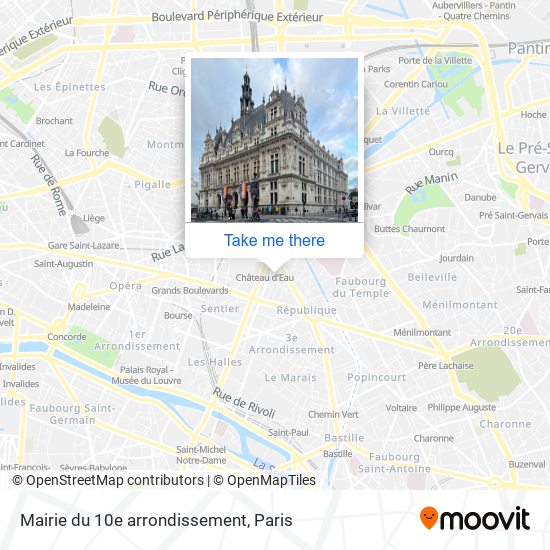 Mapa Mairie du 10e arrondissement