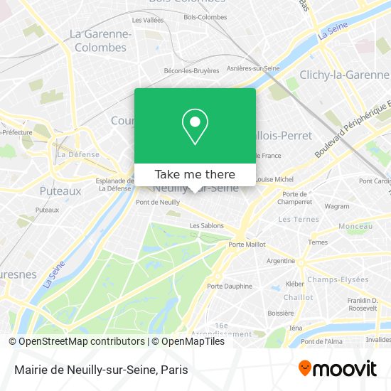 Mapa Mairie de Neuilly-sur-Seine