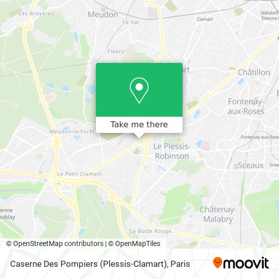 Mapa Caserne Des Pompiers (Plessis-Clamart)