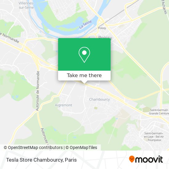 Mapa Tesla Store Chambourcy